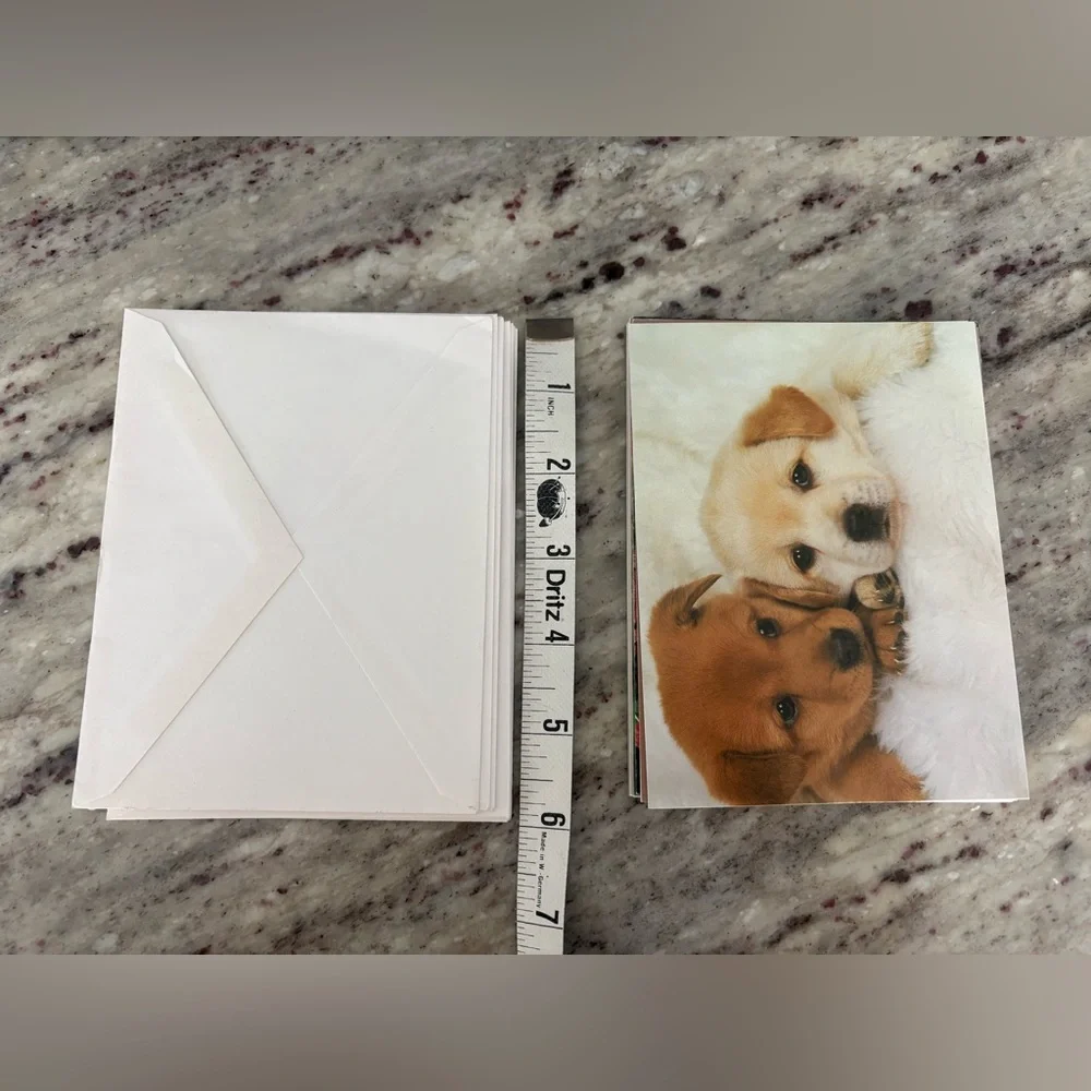 GREETING CARDS | Adorable Dogs & Puppies Set | 10 blank cards with envelopes
